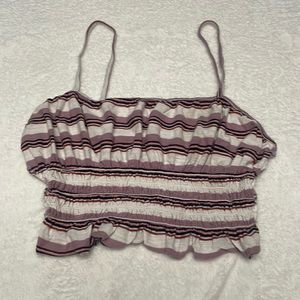 Size small purple stripped crop top